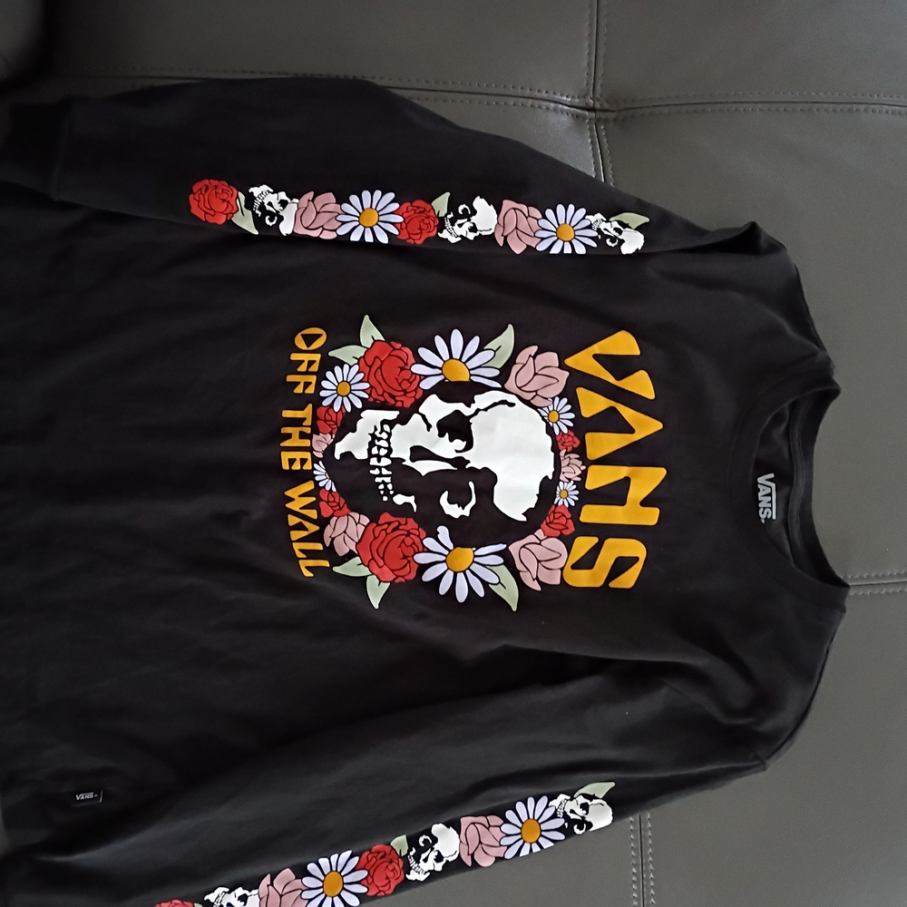 Vans Black Graphic Long Sleeve Shirt